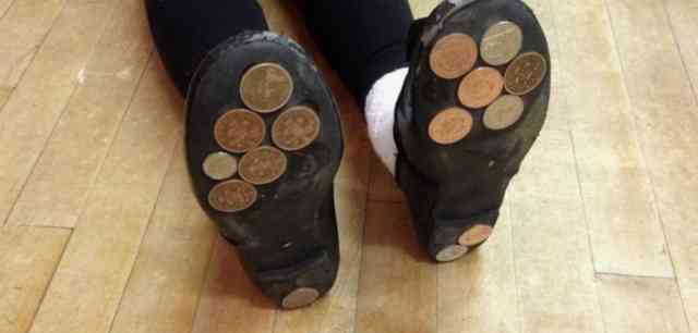 Keep Your Kids Entertained By Glueing Coins To Their Shoes